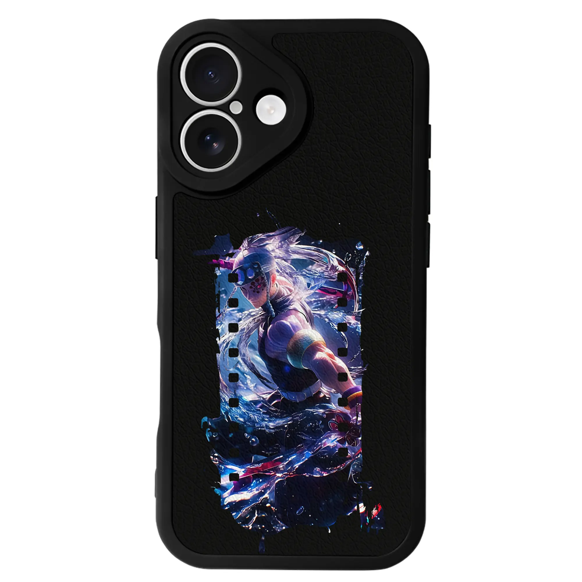 鬼滅の刃 グッズ,宇髄 天元 - IPhone 16シリーズ対応 ・ シリコンスマホケース ・ レザー調 ・ 高精度フィット ・ 耐衝撃 ・ ワイヤレス充電対応 ・ 精密カット